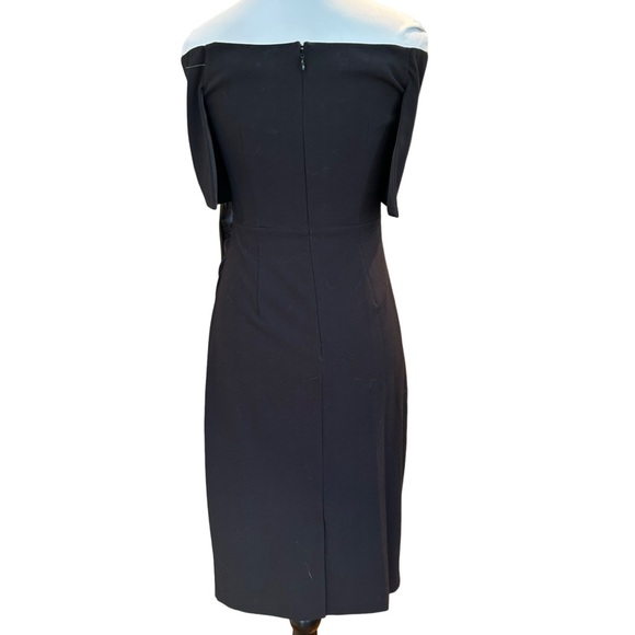Vince Camuto Black Off Shoulder Foldover Cocktail Dress NWT Size 2 - Picture 2 of 13